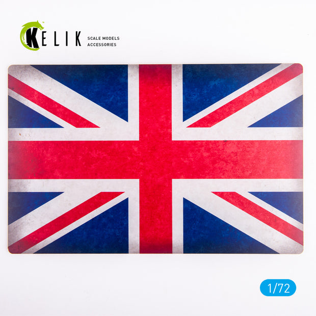 Great Britain Flag - Base - Acrylic 3 mm (280 x 180 mm) (170 g) Scale 1:72 KeliK KS72092 Stands for Plastic Models