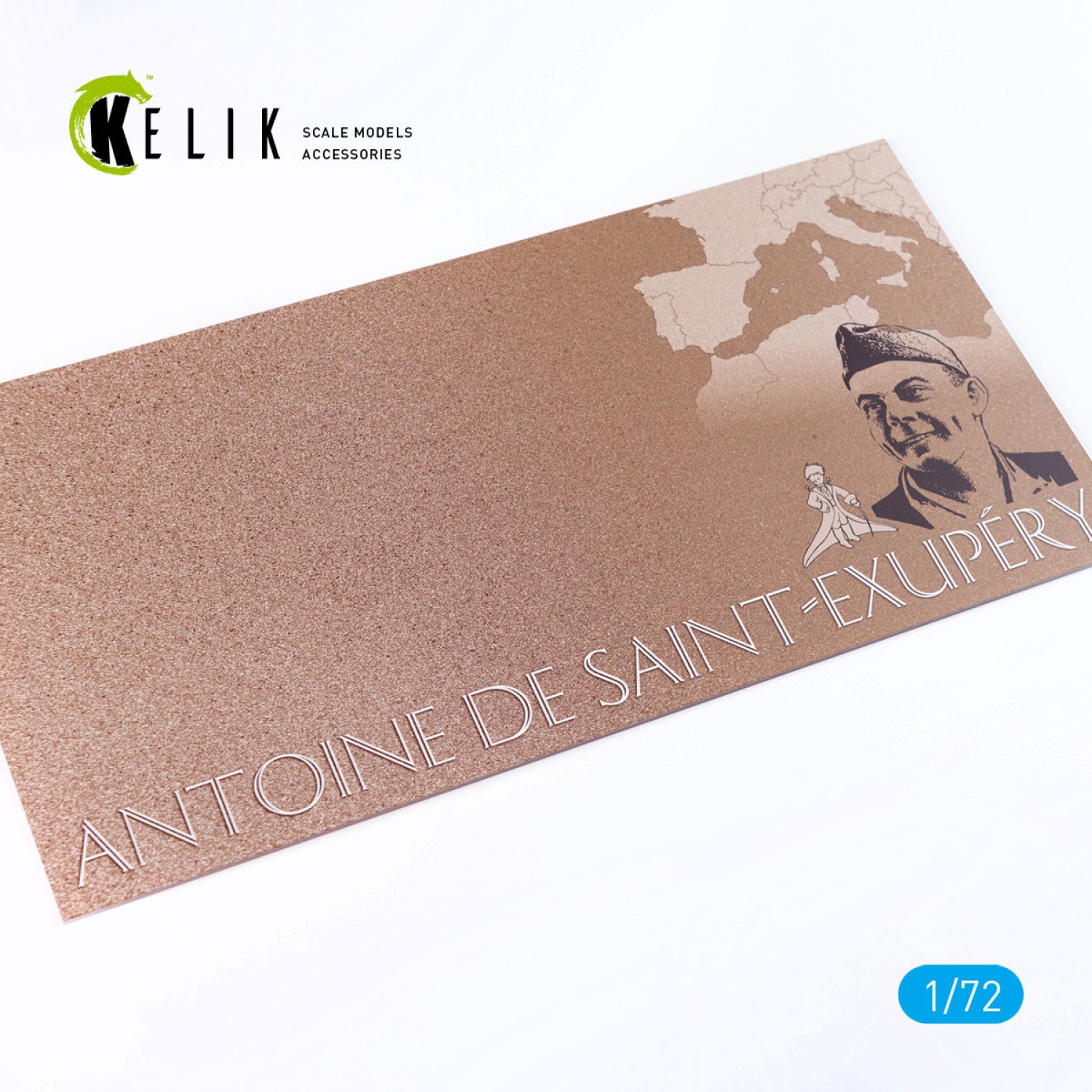 Saint-Exupery - Base - Acrylic 3 mm (180 x 357 mm) (210 g) Scale 1:72 KeliK KS72095 Stands for Plastic Models