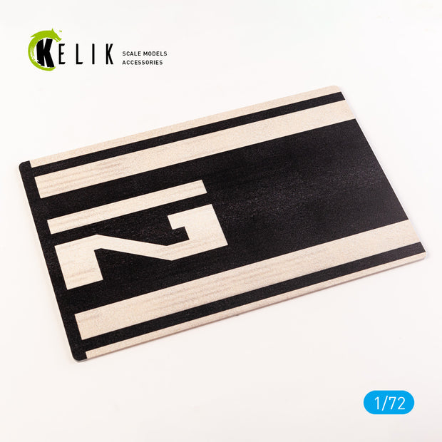 Isla de Saba, Juancho E, Yrausquin-airport - Base - Acrylic 3 mm (280 x 180 mm) (170 g) Scale 1:72 KeliK KS72102 Stands for Plastic Models