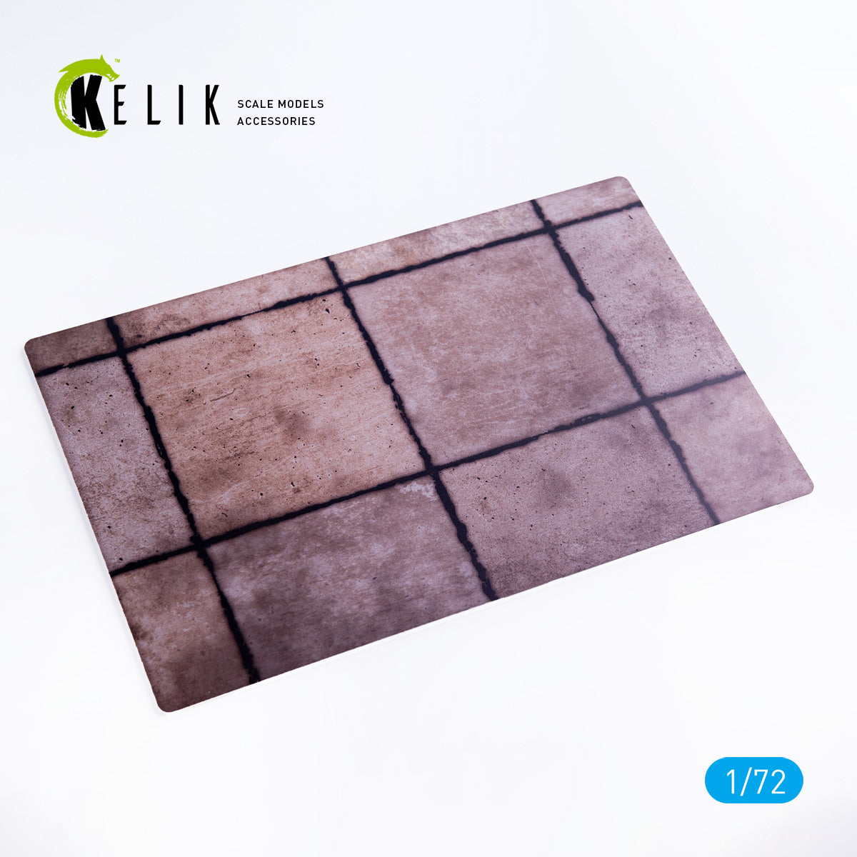 Soviet Square Concrete Plates Airfield 1970 th - Base - Acrylic 3 mm (280 x 180 mm) (170 g) Scale 1:72 KeliK KS72109 Stands for Plastic Models
