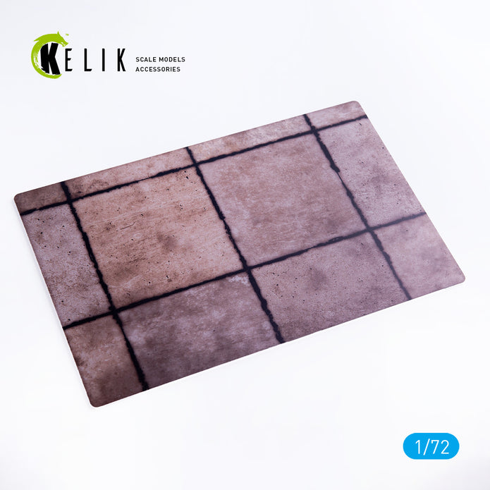 Soviet Square Concrete Plates Airfield 1970 th - Base - Acrylic 3 mm (280 x 180 mm) (170 g) Scale 1:72 KeliK KS72109 Stands for Plastic Models