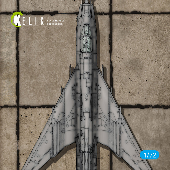 Soviet Square Concrete Plates Airfield 1970 th - Base - Acrylic 3 mm (280 x 180 mm) (170 g) Scale 1:72 KeliK KS72109 Stands for Plastic Models