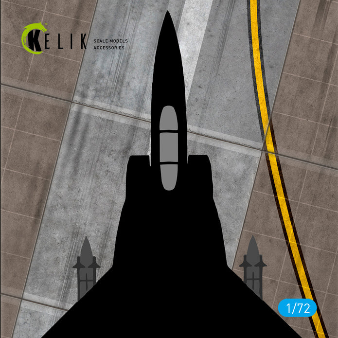 KADENA AIRBASE  - Acrylic 3 mm (180 x 357 mm) (210 g) Scale 1:72 KeliK KS72114 Stands for Plastic Models