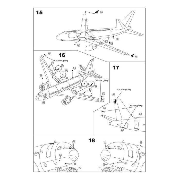 Airbus A319, Exterior - Engines, Fold chassis, Sensors, Winglets, Wipers (Photoetch) Scale 1:144 (Recommended for kit: Revell) Metallic Details MD14401 Detailing set for aircraft model kits