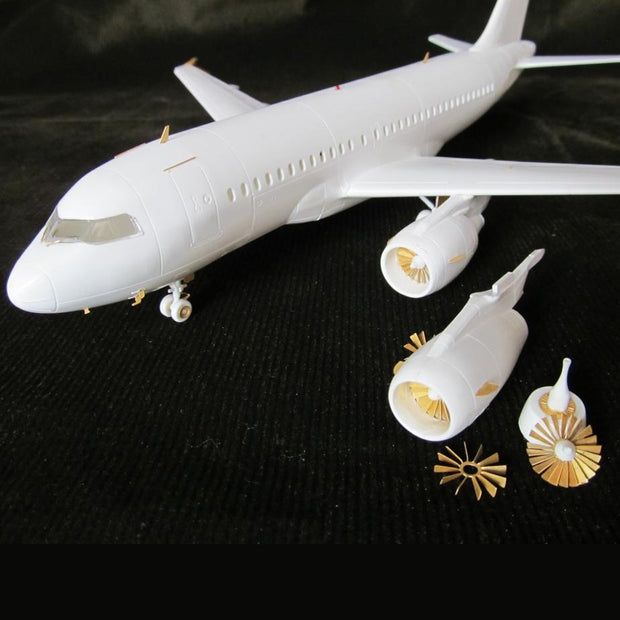 Airbus A319, Exterior - Engines, Fold chassis, Sensors, Winglets, Wipers (Photoetch) Scale 1:144 (Recommended for kit: Revell) Metallic Details MD14401 Detailing set for aircraft model kits
