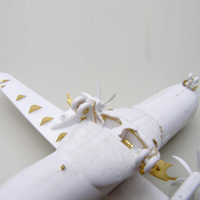 ATR 42-500, Exterior Detailing set for model kit aircraft (Photoetching and Painting Masks) Scale 1:144 (Recommended for kit: Italeri) Metallic Details MD14408