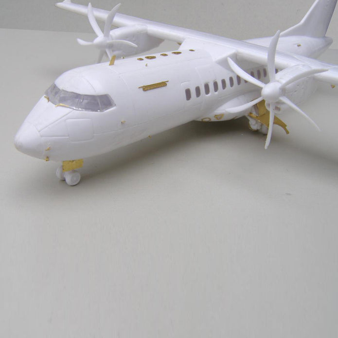 ATR 42-500, Exterior Detailing set for model kit aircraft (Photoetching and Painting Masks) Scale 1:144 (Recommended for kit: Italeri) Metallic Details MD14408