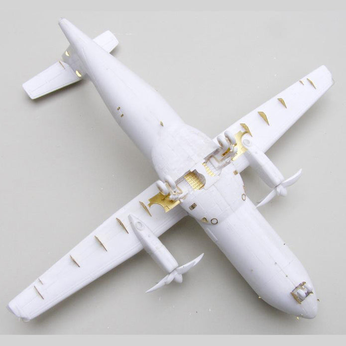 ATR 42-500, Exterior Detailing set for model kit aircraft (Photoetching and Painting Masks) Scale 1:144 (Recommended for kit: Italeri) Metallic Details MD14408