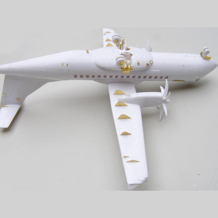 ATR 42-500, Exterior Detailing set for model kit aircraft (Photoetching and Painting Masks) Scale 1:144 (Recommended for kit: Italeri) Metallic Details MD14408