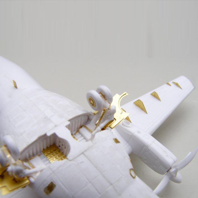 ATR 42-500, Exterior Detailing set for model kit aircraft (Photoetching and Painting Masks) Scale 1:144 (Recommended for kit: Italeri) Metallic Details MD14408