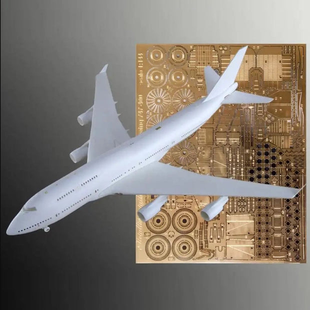 Boeing 747, Detailing set for airplane kit models Exterior, Scale 1:144 Photoetch (Recommended for kit: Revell) Metallic Details MD14416