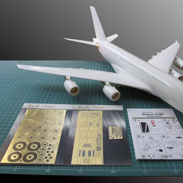 Airbus A380, Detailing set for airplane kit models Exterior, Scale 1:144 Photoetch (Recommended for kit: Revell) Metallic Details MD14418