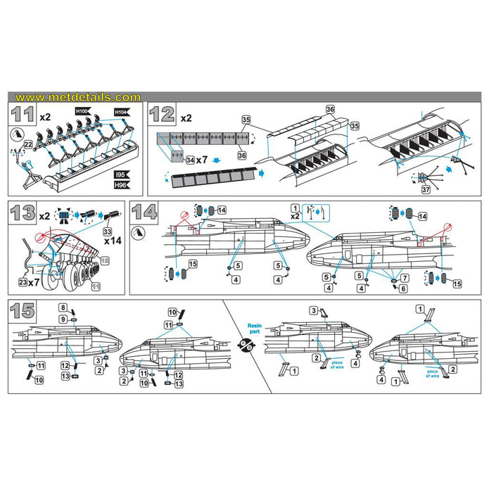 Antonov An-225 Mrija, Detailing Big edition - Landing Gears, Engines and Exterior, Scale 1:144 Resin, Photoetch (Recommended for kit: Revell) Metallic Details MD14431 - For aircraft model kit