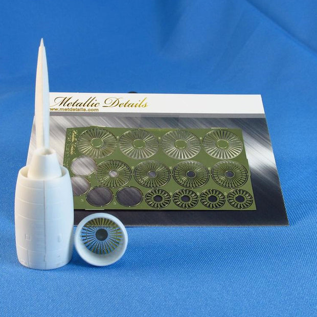 Antonov An-124 Ruslan, Detailing Engines, Scale 1:144 Resin, Photoetch (Recommended for kit: Revell) Metallic Details MD14432 - For aircraft model kit