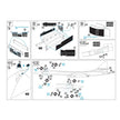 Tupolev Tu-160, Detailing set for model kit aircraft Exterior, Scale 1:144 Resin, Photoetch (Recommended for kit: Zvezda) Metallic Details MD14436