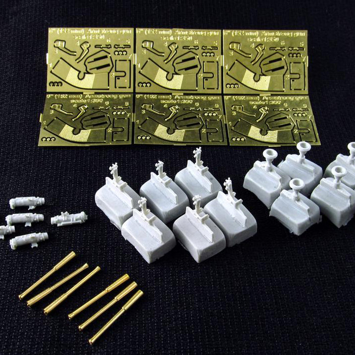 Type 41 6-inch (152 mm) /40-caliber naval gun (6 pcs) Scale 1:350 Metallic Details MD35001