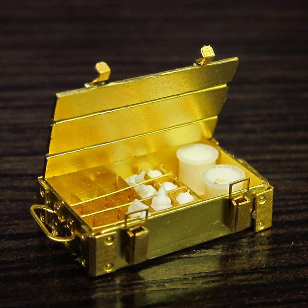 A box of Soviet F1 grenades and a box of RGD-5 grenades, Resin grenades with etched boxes Scale 1:35 Metallic Details MD3504