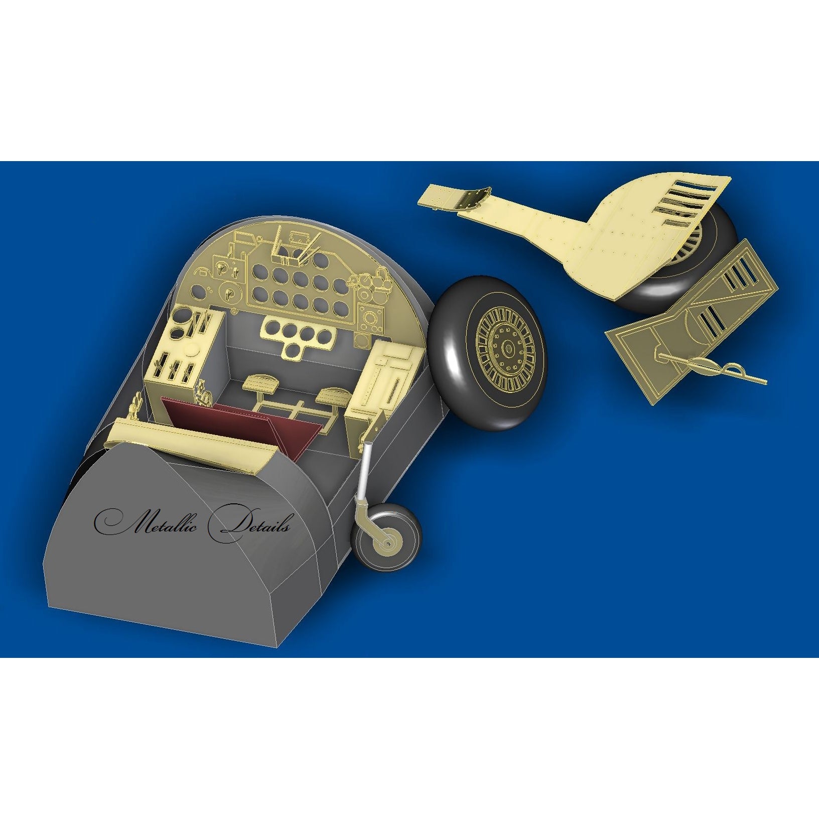 Polikarpov I-185, Detailing set for aircraft model Interior and Exterior Scale 1:48 Photoetch (Recommended for kit: Ark Models) Metallic Details MD4801