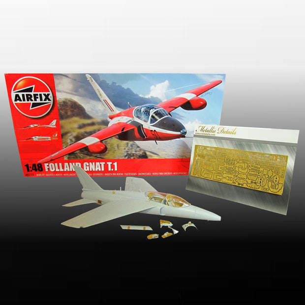Folland Gnat T,1 Detailing set for model kit aircraft Interior and Exterior, Scale 1:48 Photoetch (Recommended for kit: Airfix) Metallic Details MD4808