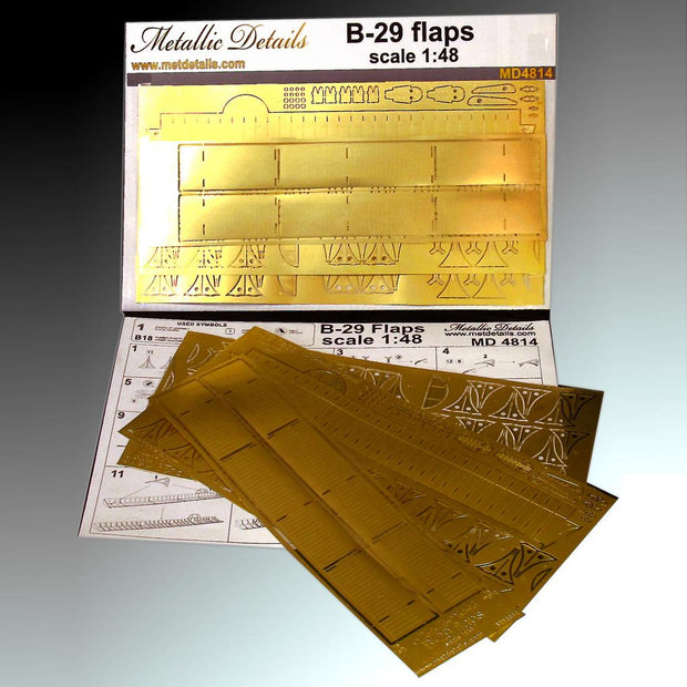 Boeing B-29 A Superfortress, Detailing set for aircraft model Exterior, Flaps (for Revel/Monogram) Scale 1:48 Metallic Details MD4814