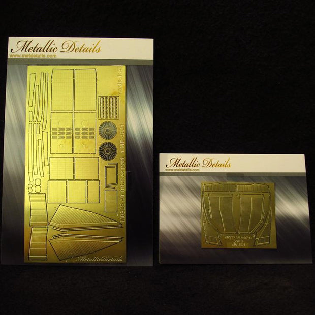 Mikoyan MiG-25, Air Intakes Details set, Scale 1:48 Photo etched (Recommended for kit: ICM) Metallic Details MD4821