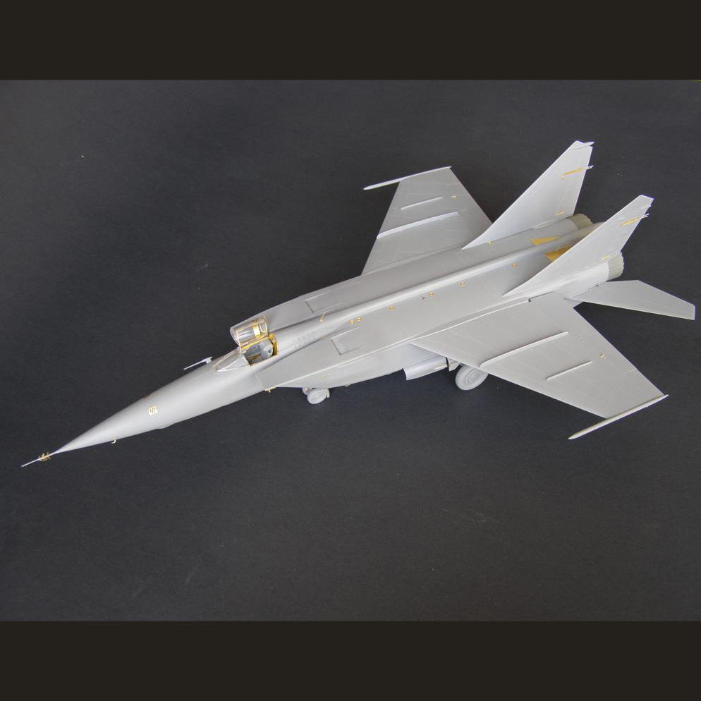 Mikoyan MiG-25, Exterior detailing set for aircraft model kit, Scale 1:48 Photoetch (Recommended for kit: ICM) Metallic Details MD4823
