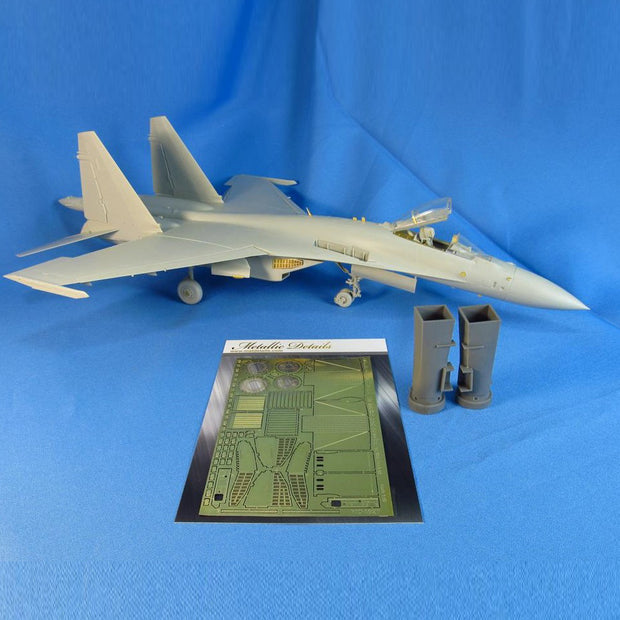 Sukhoi Su-35, Air Intakes Detailing for aircraft models, Scale 1:48 Resin, Photoetch (Recommended for kit: Kitty Hawk) Metallic Details MD4827