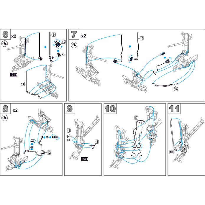 Sukhoi Su-34 Detailing set for Landing Gears (for Kitty Hawk, HobbyBoss) Scale 1:48 Metallic Details MD4832