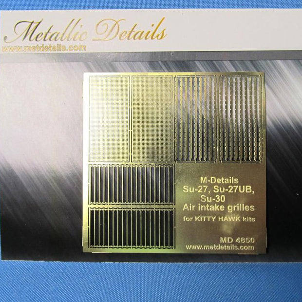 Sukhoi Su-27, Su-27UB, Su-30SM, Protective Air Intake Grilles, Exterior Details, Scale 1:48 Photoetch (Recommended for kit: Kitty Hawk) Metallic Details MD4850 - For model kit Aircraft