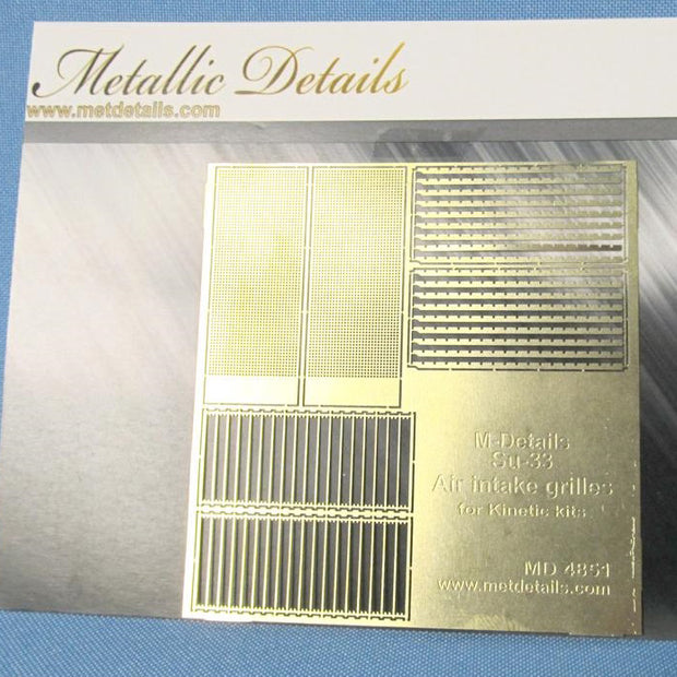 Sukhoi Su-33, Protective Air Intake Grilles, Exterior Details, Scale 1:48 Photoetch (Recommended for kit: Kinetic) Metallic Details MD4851 - For model kit Aircraft