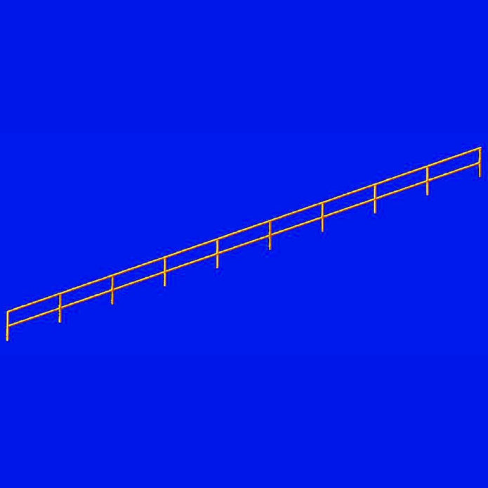 Double stranded rail photo etch set. Set of double-strand guard rails Scale 1:700 Metallic Details MD70001
