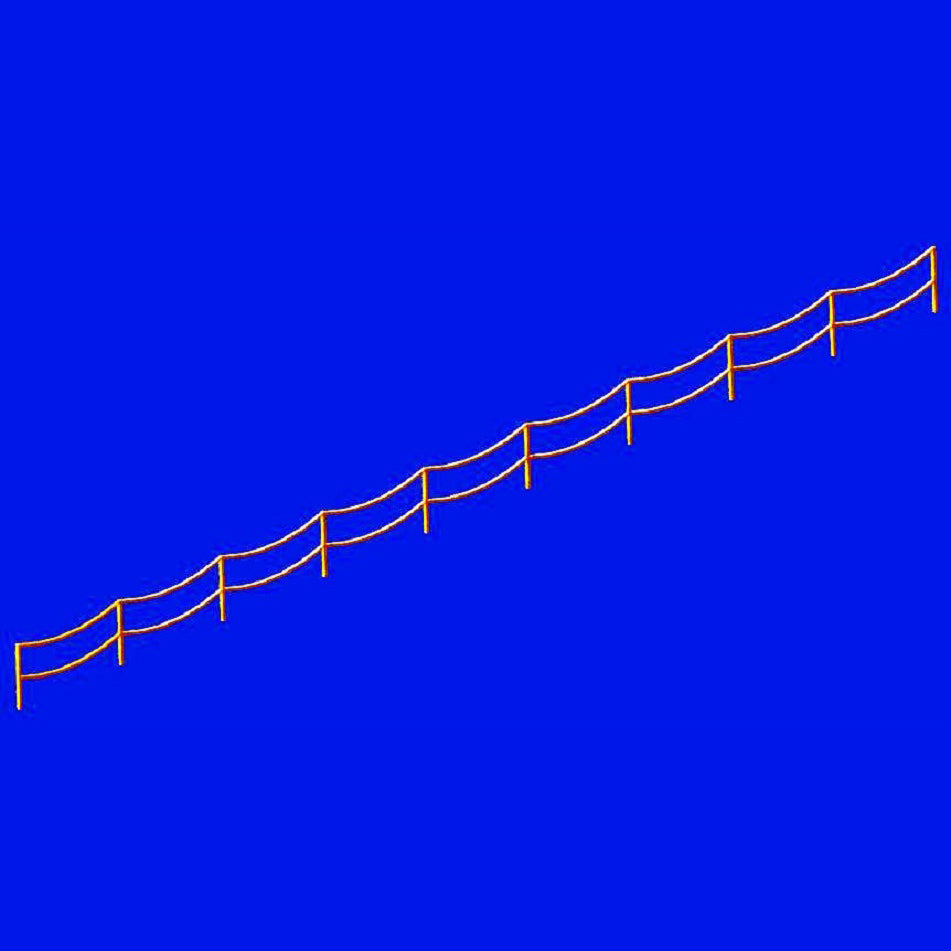 Double stranded rail with sags Scale 1:700 Metallic Details MD70004
