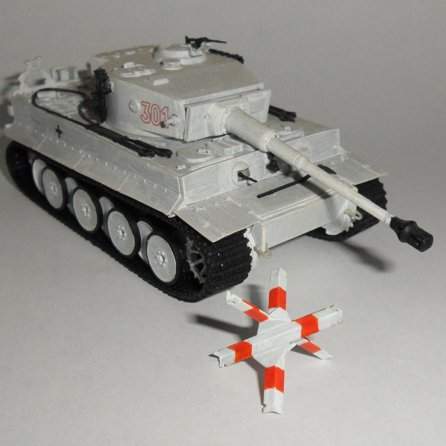 Czech Hedgehog. Anti tank baricades Scale 1:72 Metallic Details MD7205