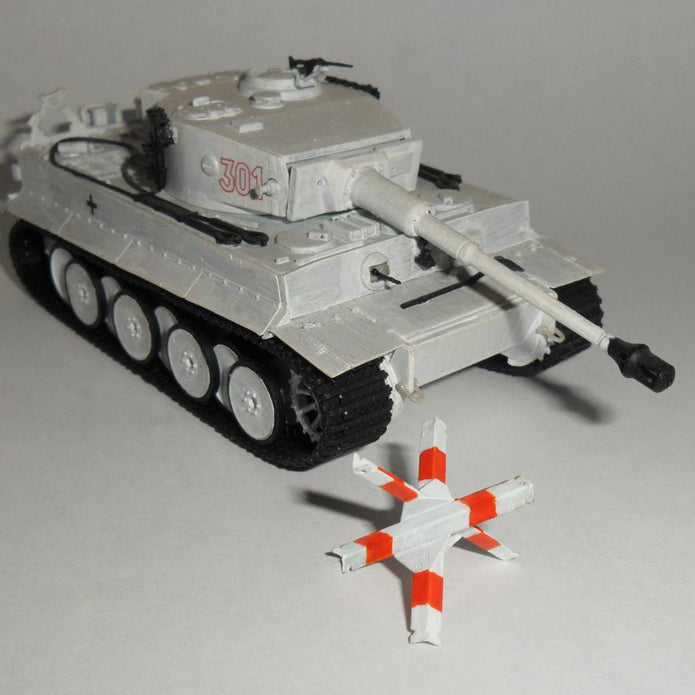 Czech Hedgehog. Anti tank baricades Scale 1:72 Metallic Details MD7205