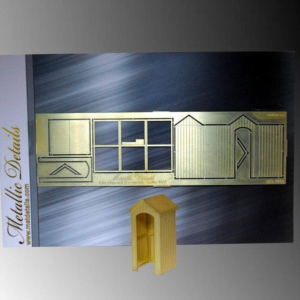 WWII-era German Checkpoint guardhouse. Detailing sets for Dioramas, Photo etched sets Scale 1:72 Metallic Details MD7208