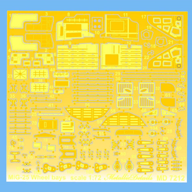 Mikoyan MiG-25, Wheel Bays Scale 1:72 Metallic Details MD7212