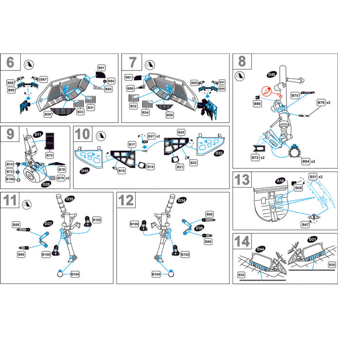 Mikoyan MiG-25, Wheel Bays Scale 1:72 Metallic Details MD7212