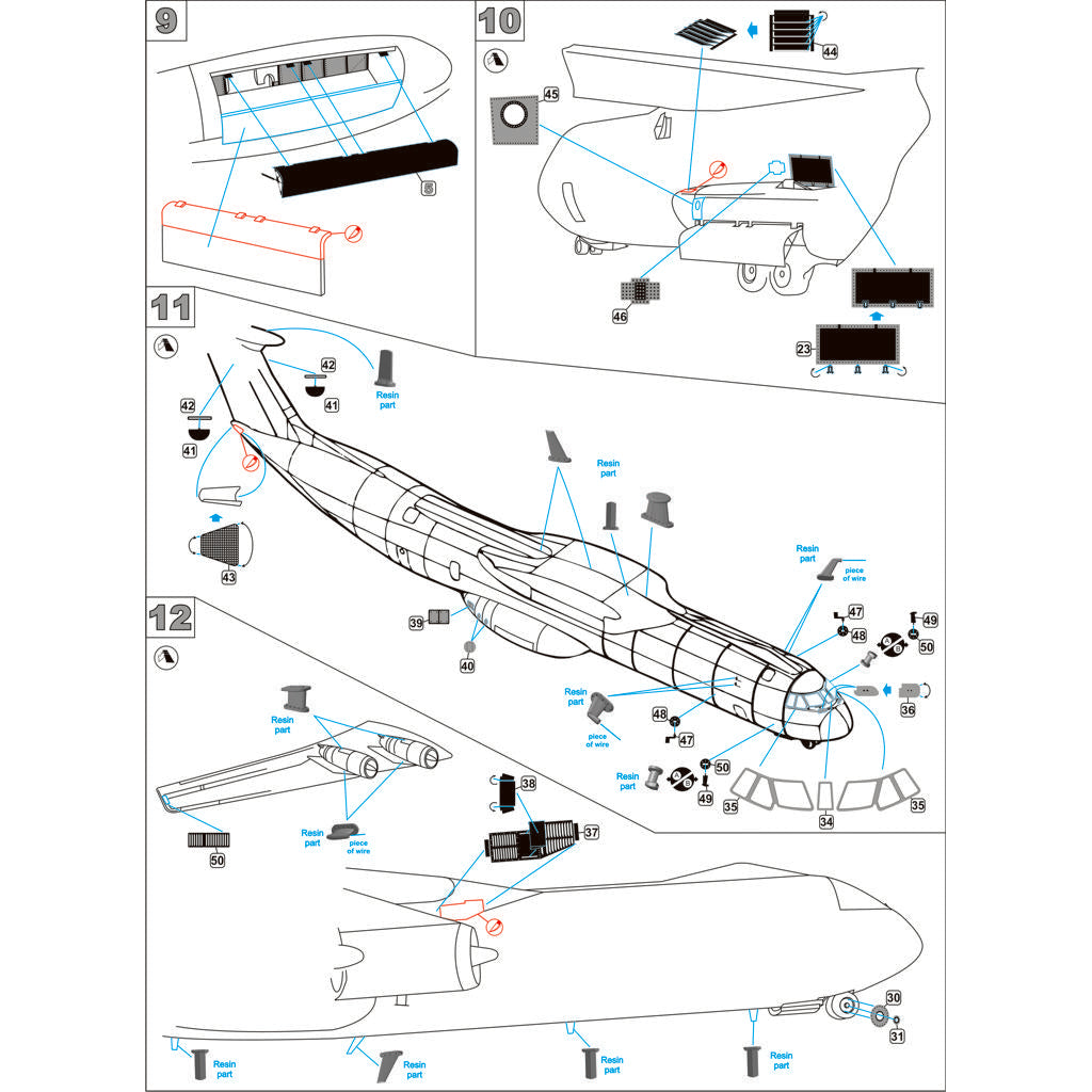 Lockheed C-141. Exterior Details, Wheel Bays (for Anigrand) Scale 1:72 Metallic Details MD7218