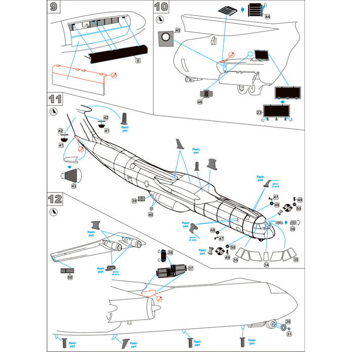 Lockheed C-141. Exterior Details, Wheel Bays (for Anigrand) Scale 1:72 Metallic Details MD7218