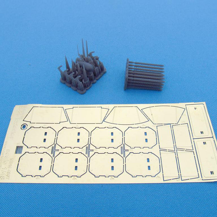 Boeing B-29 Superfortress, Exterior Details - Photoetch, 3D-Printed Scale 1:48 (Recommended for kit: Revel, Monogram) Metallic Details MDM4807 - For Aircraft Model Kits