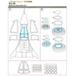 Sukhoi Su-34, Painting Masks Scale 1:48 (Recommended for kit: Kitty Hawk) Metallic Details MDM4819 - For Aircraft Kit Model