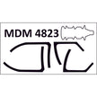 BAe Harrier GR Mk,7, Canopy Painting Masks Scale 1:48 (Recommended for kit: Hasegawa) Metallic Details MDM4823 - For Aircraft Model Kits