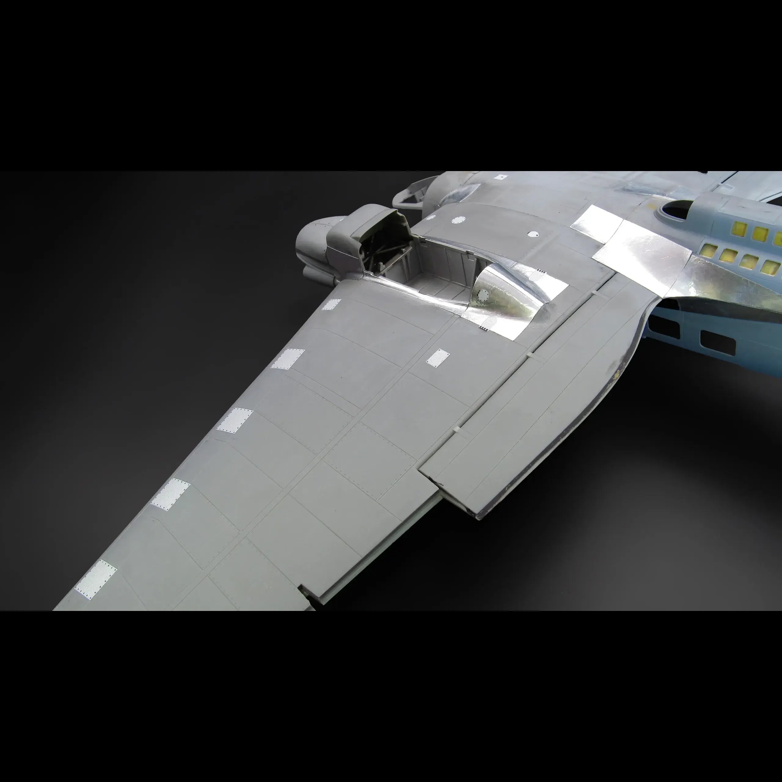 Heinkel He 111H-3 / H-6 Exterior Panels – Pre-Cut Self-Adhesive Aluminum Foil Set – Real Metal Upgrade (for ICM) Scale 1:48 Metallic Details MDM4830