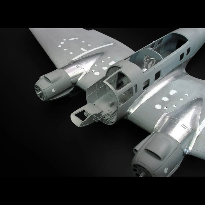 Heinkel He 111H-3 / H-6 Exterior Panels – Pre-Cut Self-Adhesive Aluminum Foil Set – Real Metal Upgrade (for ICM) Scale 1:48 Metallic Details MDM4830