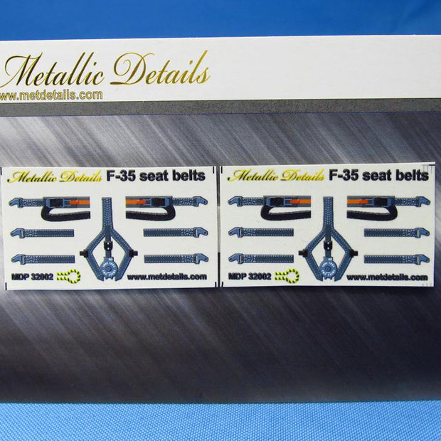 Lockheed-Martin F-35, Seat Belts (3D Decals) Scale 1:32 Metallic Details MDP32002 - For Aircraft Model Kits