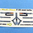 Lockheed-Martin F-35, Seat Belts (3D Decals) Scale 1:32 Metallic Details MDP32002 - For Aircraft Model Kits
