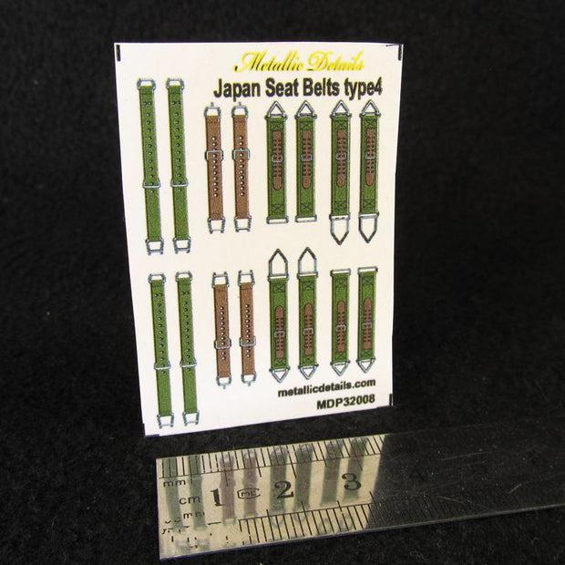 Japan Seat Belts WWII (type 4) 3D Decals Scale 1:32 Metallic Details MDP32008 - For Aircraft Models Kits