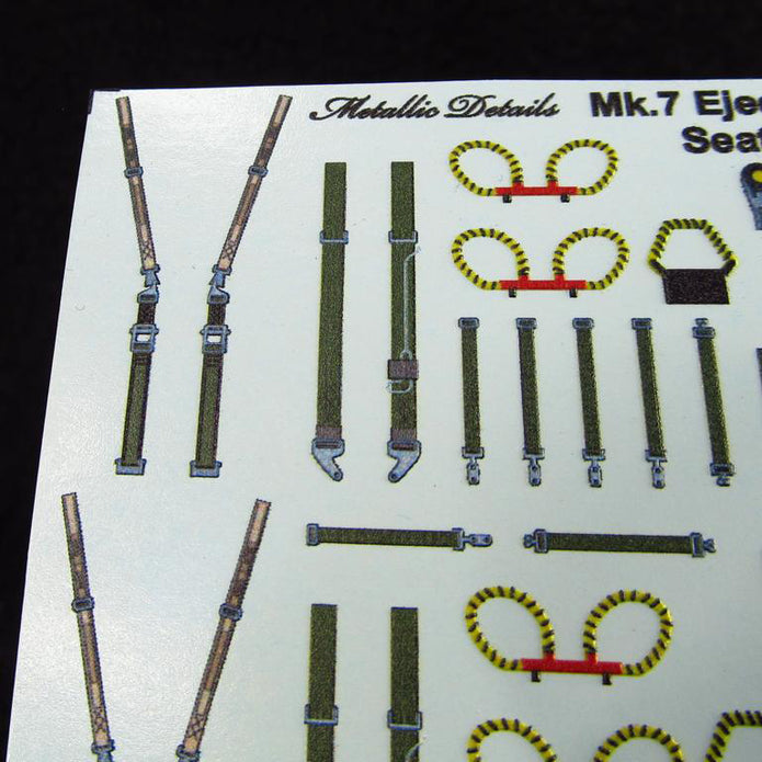 Mk,7 Ejection Seat Belts (3D Decals) Scale 1:32 Metallic Details MDP32011 - For Aircraft Model Kit