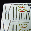 Mk,7 Ejection Seat Belts (3D Decals) Scale 1:32 Metallic Details MDP32011 - For Aircraft Model Kit