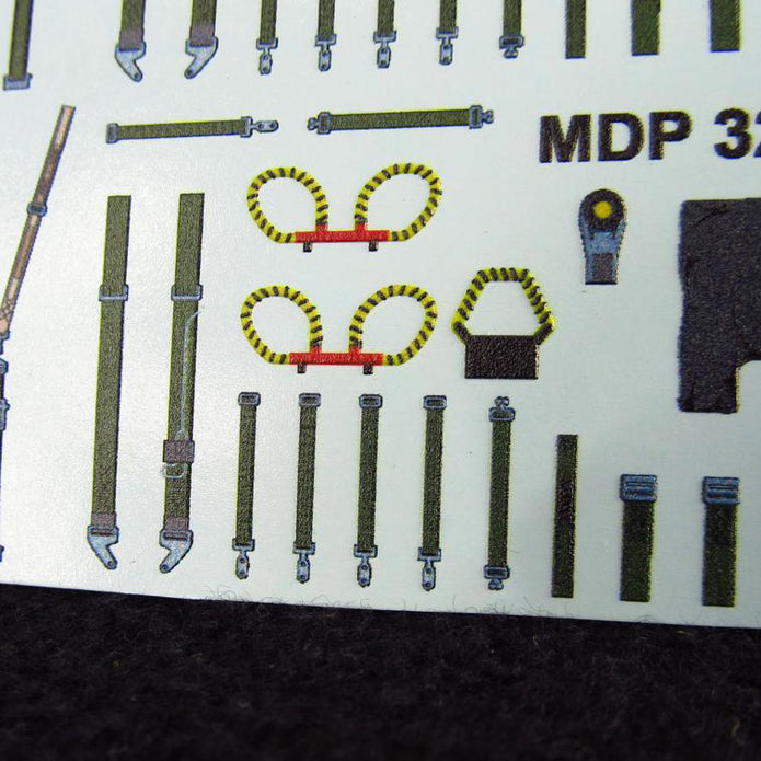 Mk,7 Ejection Seat Belts (3D Decals) Scale 1:32 Metallic Details MDP32011 - For Aircraft Model Kit